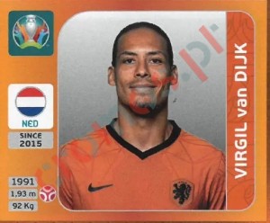 277 Virgil van Dijk – UEFA Euro 2020 Tournament Edition Panini