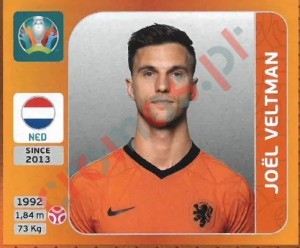 278 Joël Veltman – UEFA Euro 2020 Tournament Edition Panini