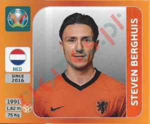 279 Steven Berghuis – UEFA Euro 2020 Tournament Edition Panini
