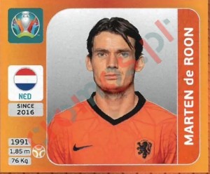 281 Marten de Roon – UEFA Euro 2020 Tournament Edition Panini