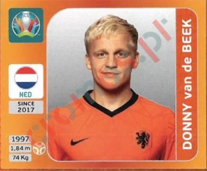283 Donny van de Beek – UEFA Euro 2020 Tournament Edition Panini