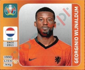 284 Georginio Wijnaldum – UEFA Euro 2020 Tournament Edition Panini