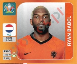 285 Ryan Babel – UEFA Euro 2020 Tournament Edition Panini