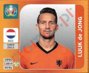287 Luuk de Jong – UEFA Euro 2020 Tournament Edition Panini