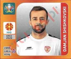 291 Damjan Shishkovski – UEFA Euro 2020 Tournament Edition Panini
