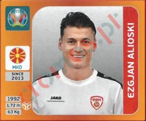 299 Ezgjan Alioski – UEFA Euro 2020 Tournament Edition Panini