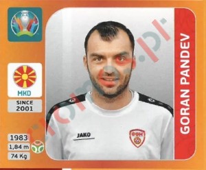 306 Goran Pandev – UEFA Euro 2020 Tournament Edition Panini