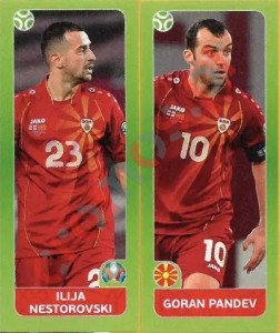 315 Ilija Nestorovski / Goran Pandev – UEFA Euro 2020 Tournament Edition Panini