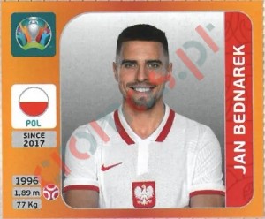 462 Jan Bednarek – UEFA Euro 2020 Tournament Edition Panini
