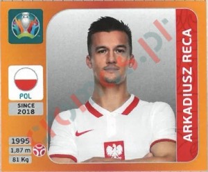 466 Arkadiusz Reca – UEFA Euro 2020 Tournament Edition Panini