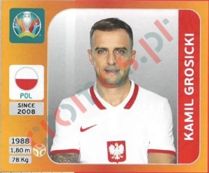 470 Kamil Grosicki – UEFA Euro 2020 Tournament Edition Panini