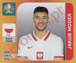 470x Jakub Moder – UEFA Euro 2020 Tournament Edition Panini