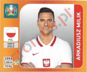 478 Arkadiusz Milik – UEFA Euro 2020 Tournament Edition Panini