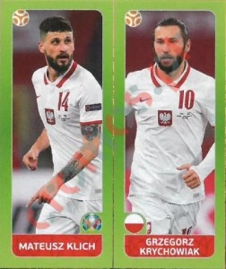 483 Mateusz Klich / Grzegorz Krychowiak – UEFA Euro 2020 Tournament Edition Panini