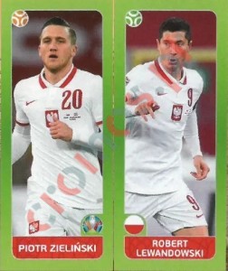 484 Piotr Zieliński / Robert Lewandowski – UEFA Euro 2020 Tournament Edition Panini