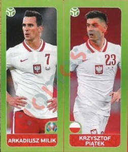 485 Arkadiusz Milik / Krzysztof Piątek – UEFA Euro 2020 Tournament Edition Panini