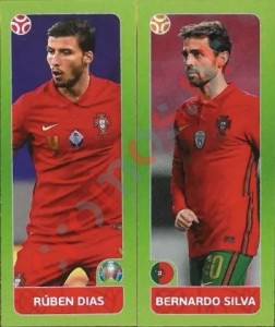 654 Rúben Dias / Bernardo Silva – UEFA Euro 2020 Tournament Edition Panini
