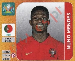 661x Nuno Mendes – UEFA Euro 2020 Tournament Edition Panini