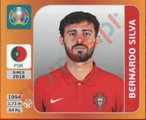 668 Bernardo Silva – UEFA Euro 2020 Tournament Edition Panini