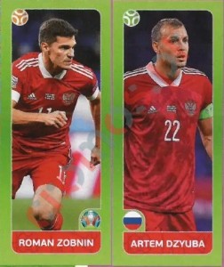 209 Roman Zobnin / Artem Dzyuba – UEFA Euro 2020 Tournament Edition Panini