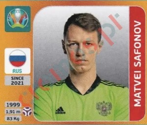 212x Matvei Safonov – UEFA Euro 2020 Tournament Edition Panini