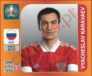 214 Vyacheslav Karavaev – UEFA Euro 2020 Tournament Edition Panini