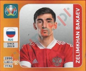 218 Zelimkhan Bakaev – UEFA Euro 2020 Tournament Edition Panini