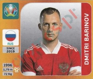 218x Dmitri Barinov – UEFA Euro 2020 Tournament Edition Panini