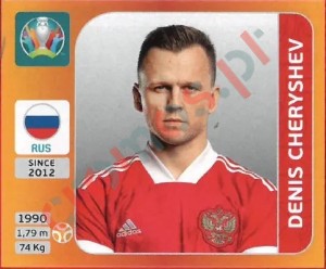 219 Denis Cheryshev – UEFA Euro 2020 Tournament Edition Panini