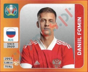 220 Daniil Fomin – UEFA Euro 2020 Tournament Edition Panini