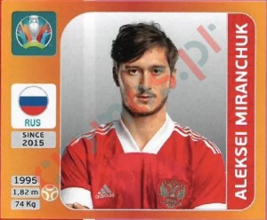 224 Aleksei Miranchuk – UEFA Euro 2020 Tournament Edition Panini