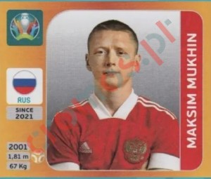 225x Maksim Mukhin – UEFA Euro 2020 Tournament Edition Panini