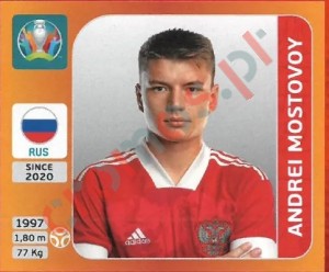 226 Andrei Mostovoy – UEFA Euro 2020 Tournament Edition Panini