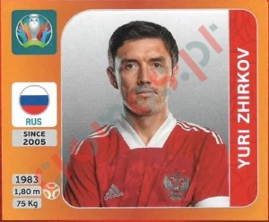 228 Yuri Zhirkov – UEFA Euro 2020 Tournament Edition Panini