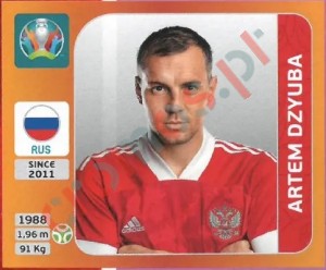 230 Artem Dzyuba – UEFA Euro 2020 Tournament Edition Panini