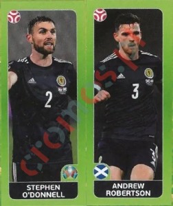 429 Stephen O'Donnell / Andrew Robertson – UEFA Euro 2020 Tournament Edition Panini