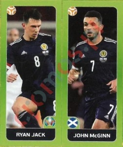 431 Ryan Jack / John McGinn – UEFA Euro 2020 Tournament Edition Panini