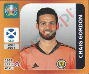 436 Craig Gordon – UEFA Euro 2020 Tournament Edition Panini
