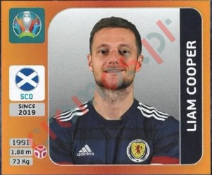 437 Liam Cooper – UEFA Euro 2020 Tournament Edition Panini