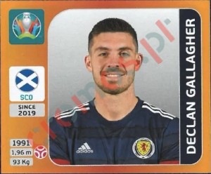 438 Declan Gallagher – UEFA Euro 2020 Tournament Edition Panini