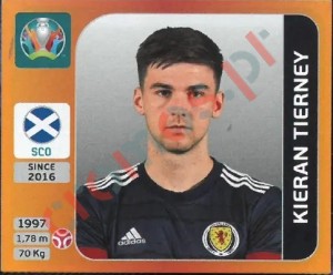 443 Kieran Tierney – UEFA Euro 2020 Tournament Edition Panini