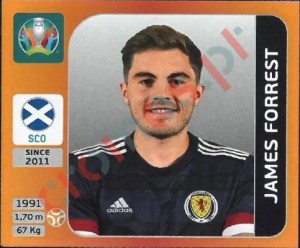 446 James Forrest – UEFA Euro 2020 Tournament Edition Panini