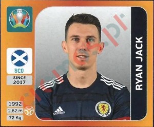 447 Ryan Jack – UEFA Euro 2020 Tournament Edition Panini