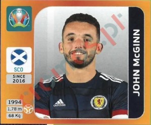 448 John McGinn – UEFA Euro 2020 Tournament Edition Panini
