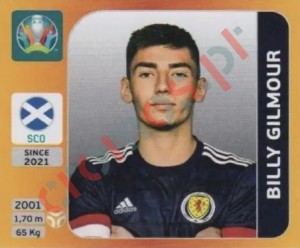 450x Billy Gilmour – UEFA Euro 2020 Tournament Edition Panini