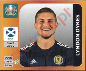 452 Lyndon Dykes – UEFA Euro 2020 Tournament Edition Panini