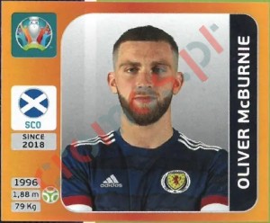 454 Oliver McBurnie – UEFA Euro 2020 Tournament Edition Panini