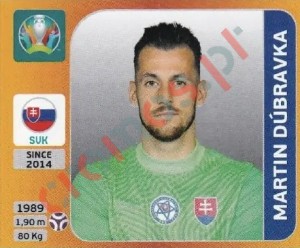 494x Martin Dúbravka – UEFA Euro 2020 Tournament Edition Panini