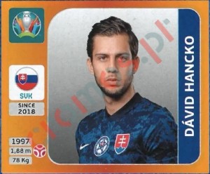 495 Dávid Hancko – UEFA Euro 2020 Tournament Edition Panini