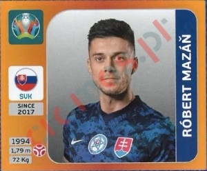 496 Róbert Mazáň – UEFA Euro 2020 Tournament Edition Panini